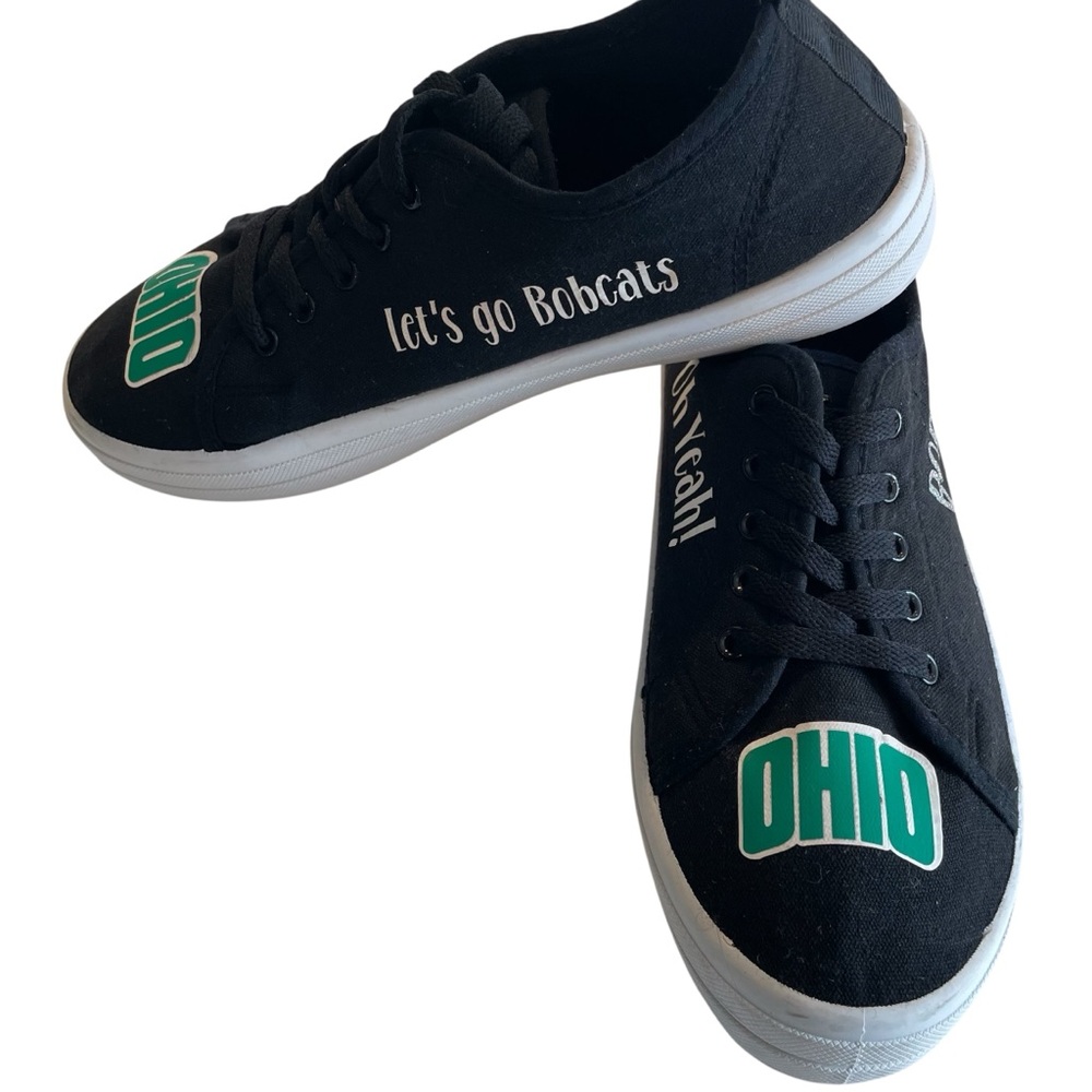 Black Canvas Ohio Bobcats Sneakers Men’s size 10 Low top Lace up